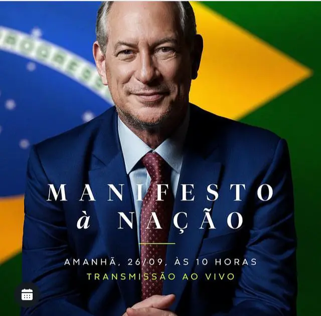 Ciro Gomes anuncia importante pronunciamento sobre as elei es